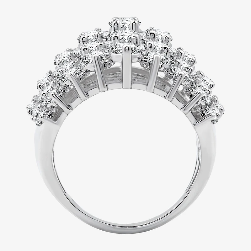 (H-I / Si2-I1) Womens 5 CT. T.W. Lab Grown White Diamond 10K Gold Cocktail Ring