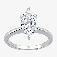 (G / SI2) Womens 2 CT. Lab-Grown White Diamond 14K Gold Marquise Solitaire Engagement Ring