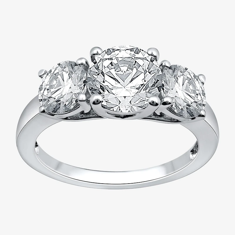 CT. T.W. Lab-Grown (G / SI1-SI2) Diamond Round 3-Stone Engagement Ring 14K Gold