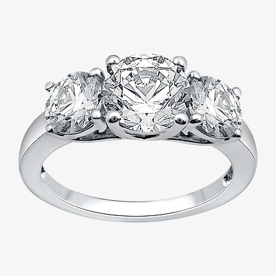 CT. T.W. Lab-Grown (G / SI1-SI2) Diamond Round 3-Stone Engagement Ring 14K Gold