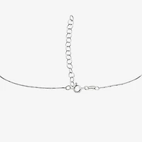 DiamonArt® Womens White Cubic Zirconia Sterling Silver Starburst Pendant Necklace