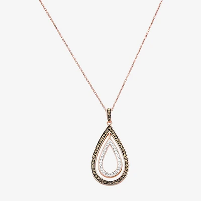 Rose 'N Chocolate Crystal Pendant Necklace