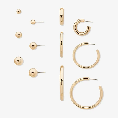 Worthington Womens 6 Pair Earring Set