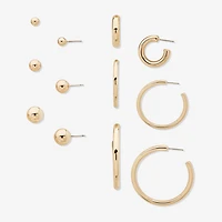 Worthington Womens 6 Pair Earring Set