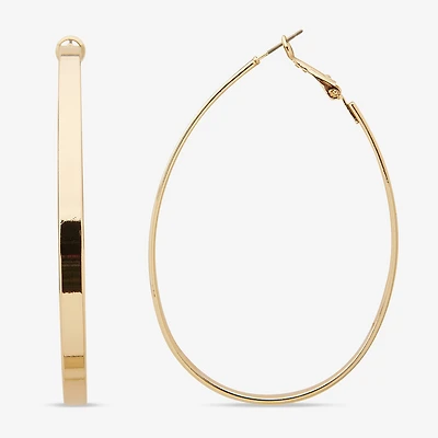 Worthington Womens 63.5mm Hoop Earrings