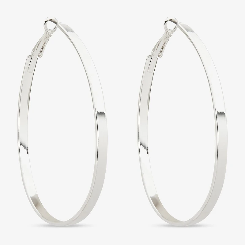 Worthington Womens 63.5mm Hoop Earrings