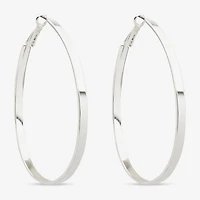 Worthington Womens 63.5mm Hoop Earrings