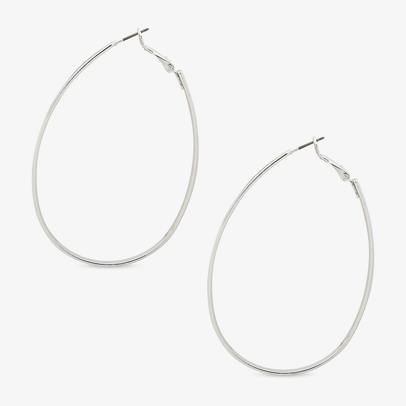 Worthington Womens 63.5mm Hoop Earrings