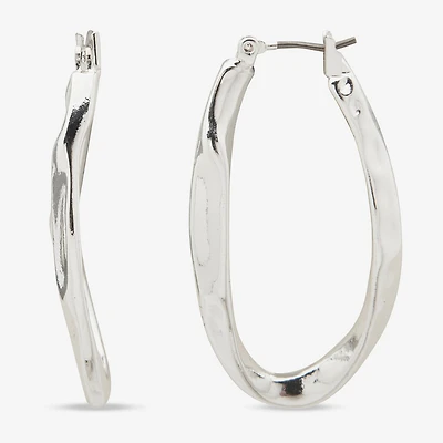 Worthington Womens 38.1mm Hoop Earrings