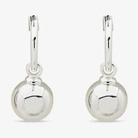 Worthington Silver Tone Womens 30.5mm Ball Hoop Earrings