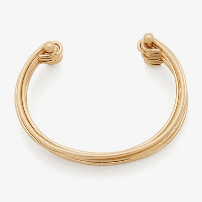 a.n.a Gold Tone Bangle Womens Cuff Bracelet