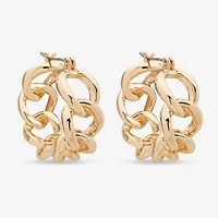 Worthington Womens 24.9mm Hoop Earrings