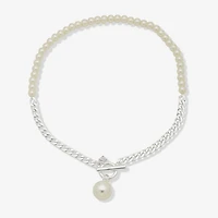 Worthington Simulated Pearl Womens 19 Inch Pendant Necklace