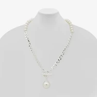 Worthington Simulated Pearl Womens 19 Inch Pendant Necklace