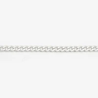 Worthington Silver Tone Simulated Pearl Womens Curb Chain Bracelet