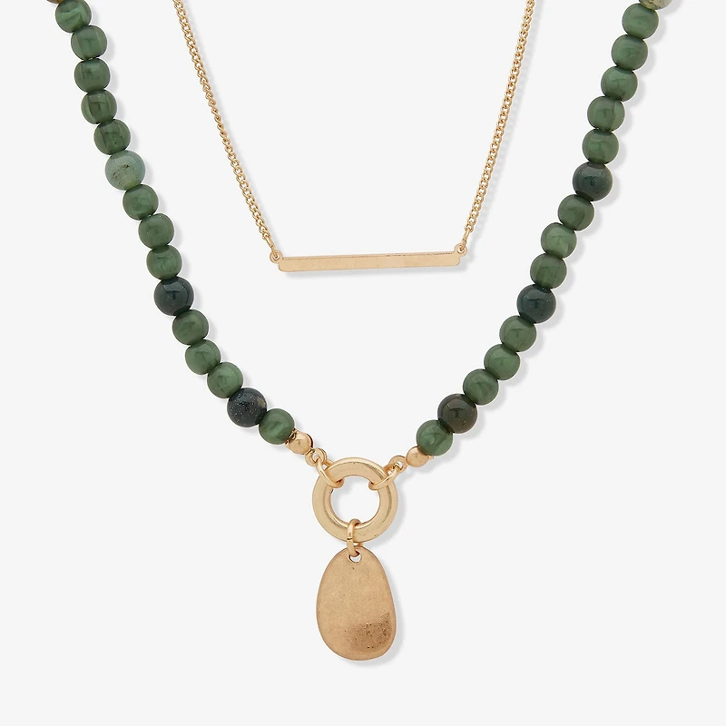 a.n.a Multi Row Womens 16 Inch Strand Necklace