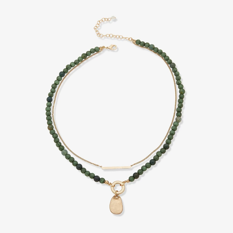 a.n.a Multi Row Womens 16 Inch Strand Necklace