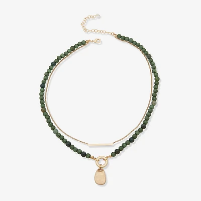 a.n.a Multi Row Womens 16 Inch Strand Necklace