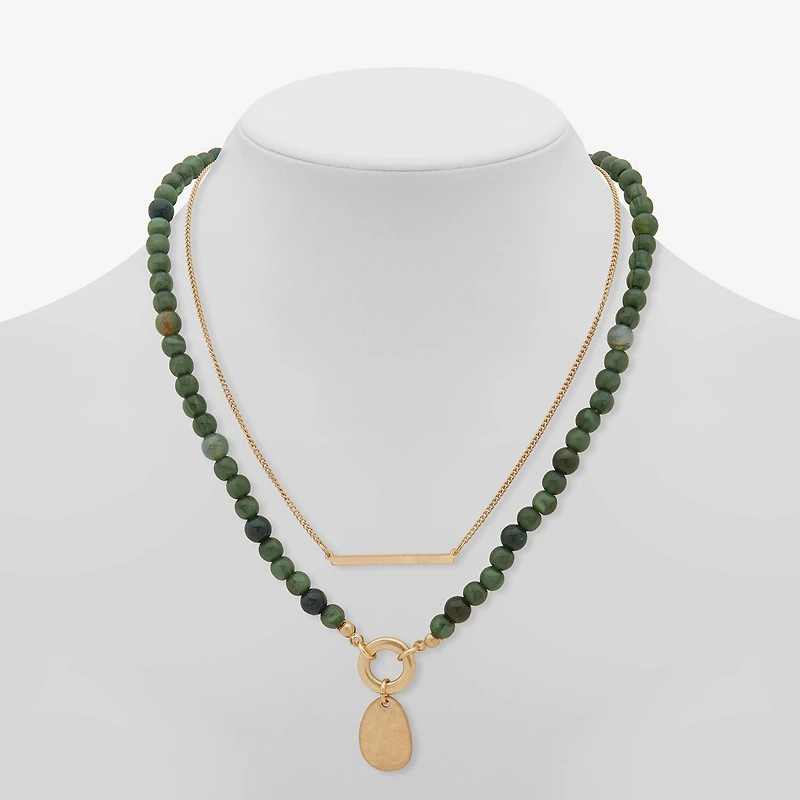 a.n.a Multi Row Womens 16 Inch Strand Necklace
