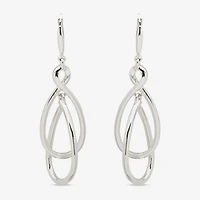 Worthington Silver Tone Orbital Womens Infinity Drop Earrings