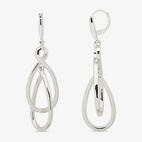 Worthington Silver Tone Orbital Womens Infinity Drop Earrings