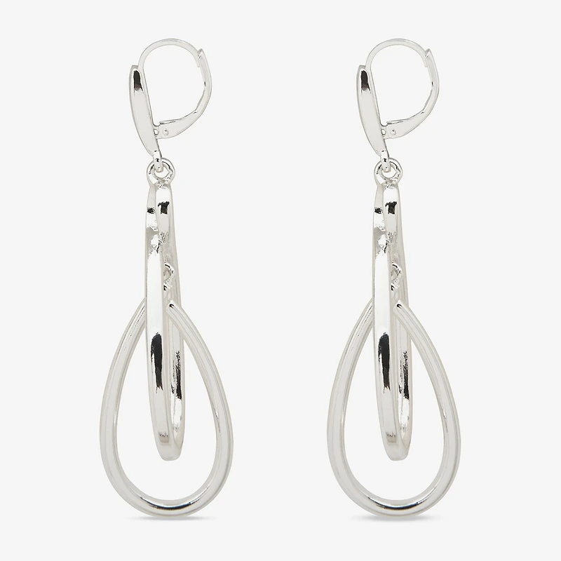Worthington Silver Tone Orbital Womens Infinity Drop Earrings