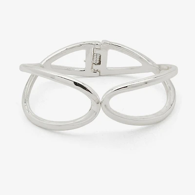 Worthington Silver Tone Twisted Womens Cuff Bracelet