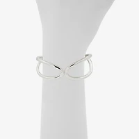 Worthington Silver Tone Twisted Womens Cuff Bracelet
