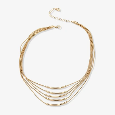 Worthington Gold Tone Womens 17 Inch Strand Necklace