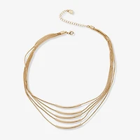 Worthington Gold Tone Womens 17 Inch Strand Necklace