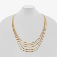 Worthington Gold Tone Womens 17 Inch Strand Necklace