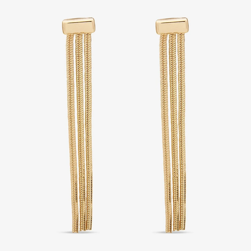 Worthington Snake Chain Linear Womens Drop Earrings