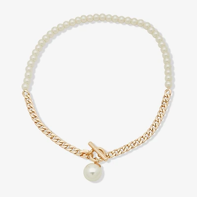 Worthington Toggle Pendant Womens White Simulated Pearl 19 Inch Pendant Necklace
