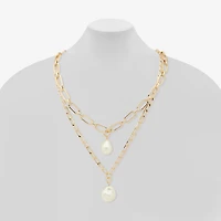 Worthington Pendant Womens White 21 Inch Strand Necklace