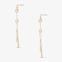 a.n.a Two Tone Circle Linear 86.4mm Womens Drop Earrings