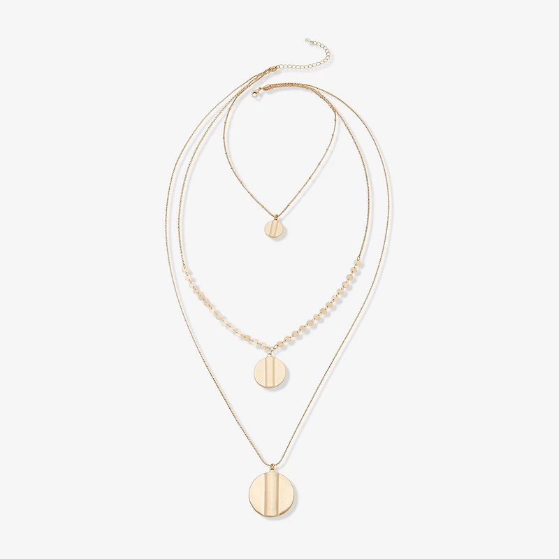 a.n.a Gold Tone Womens 39 Inch Strand Necklace