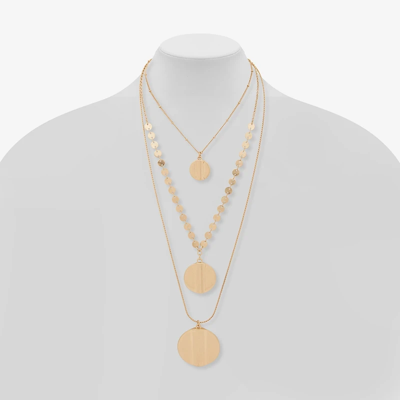 a.n.a Gold Tone Womens 39 Inch Strand Necklace
