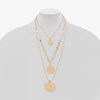 a.n.a Gold Tone Womens 39 Inch Strand Necklace
