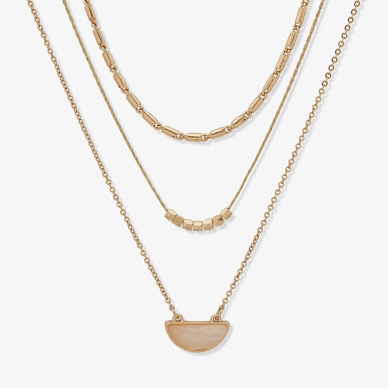 a.n.a Gold Tone Womens 24 Inch Strand Necklace