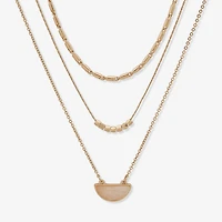 a.n.a Gold Tone Womens 24 Inch Strand Necklace