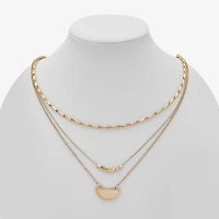 a.n.a Gold Tone Womens 24 Inch Strand Necklace