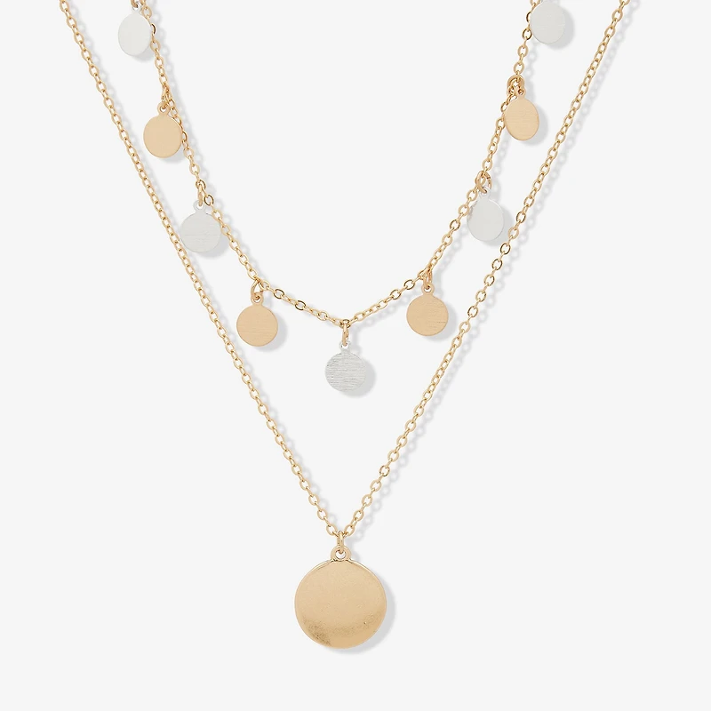 a.n.a Two Tone Womens 16 Inch Strand Necklace