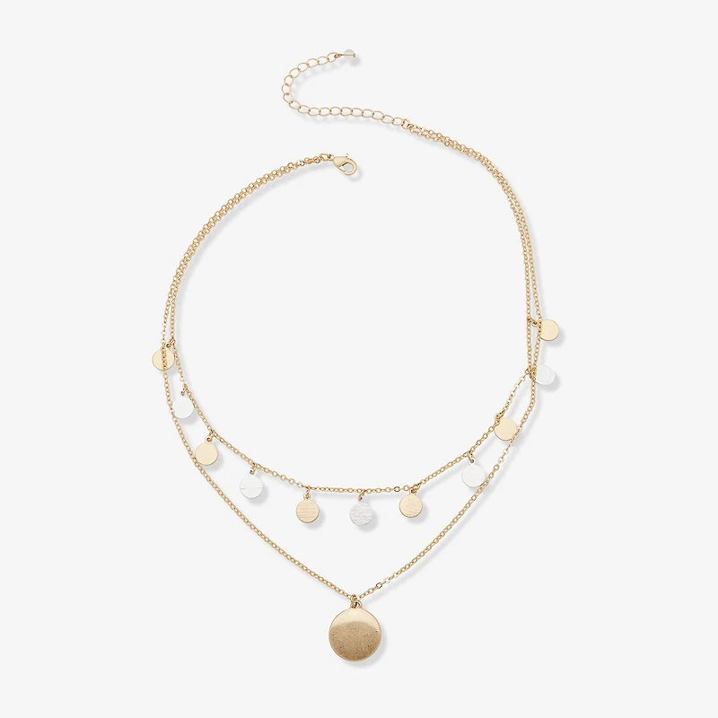 a.n.a Two Tone Womens 16 Inch Strand Necklace