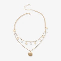 a.n.a Two Tone Womens 16 Inch Strand Necklace