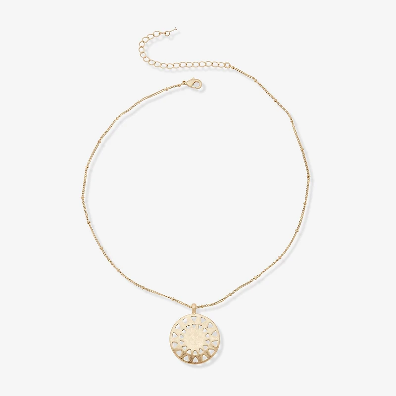 a.n.a Womens Sunburst 17 Inch Pendant Necklace