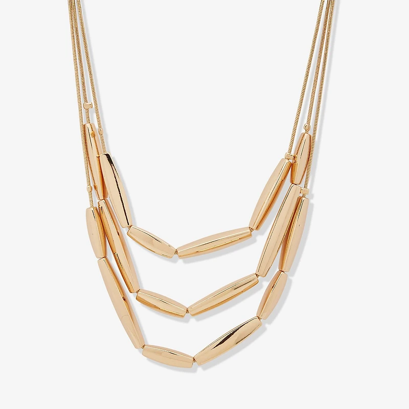 Worthington Gold Tone Womens 17 Inch Collar Necklace