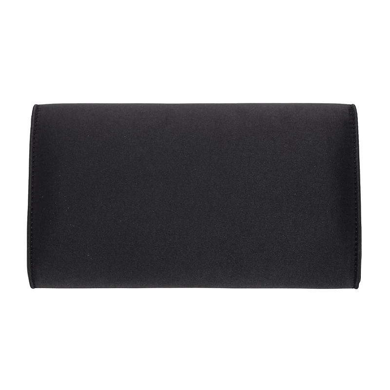 N By Nina Frily Rosette Emebellished Flap Clutch Evening Bag