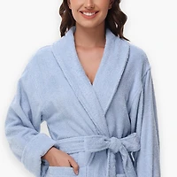 INK+IVY Womens Long Sleeve Knee Length Robe