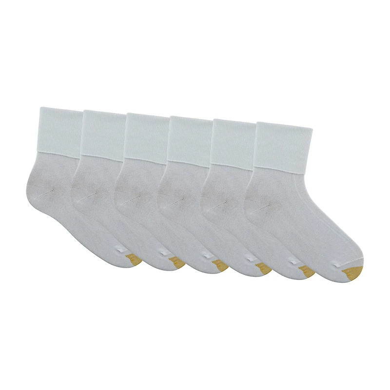 Gold Toe Casual Womens Multi-Pack 3 Pair Turncuff Socks