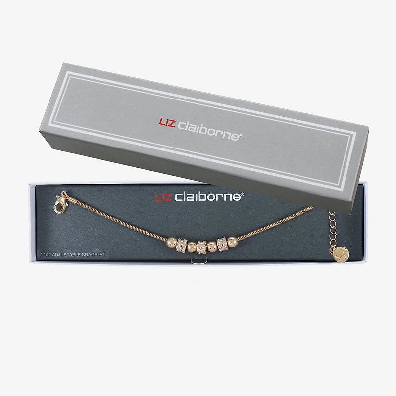 Liz Claiborne Womens Glass Strand Bracelet